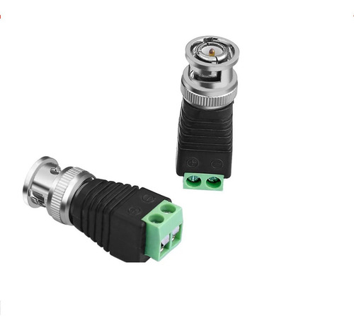 Kit 20 Conectores Bnc Macho C/ Borne + 10 Plug P4 Macho Verde-escuro
