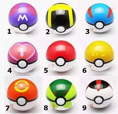 Pokemon Pokebola Con Muñeco Varios Colores