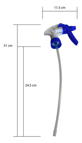 Envase tipo pistola - atomizador PACKLIFE PACKATYEL PACKLIFE Pack x 20 x 20 unidades color azul