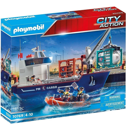 Playmobil City Action 70769 Gran Buque Portacontenedores