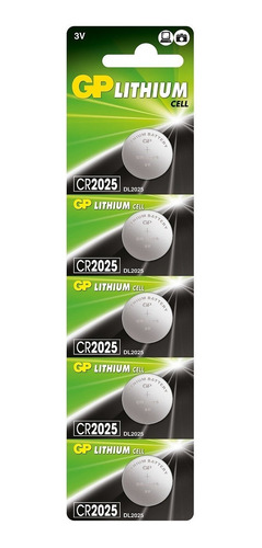 Imagem 1 de 7 de 10 Bateria Moeda Cr2025 3v Gp Chaves De Carro Vw Sensor Led