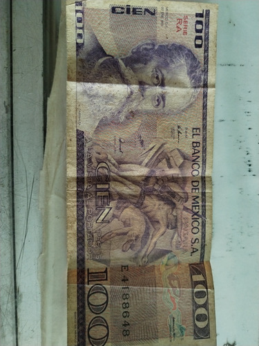 Billete De 100 Pesos Mexicanos Del Año De 1981