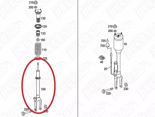 Amortecedor Dianteiro Mercedes Ml350 2005 A 2009 Original