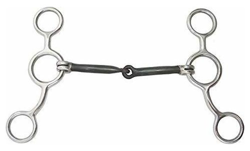 Jr Cow Horse Sliding Gag Snaffle Bit Con Dulce De Hierro