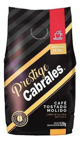 Cafe Molido Tostado Prestige Cabrales 520g S/ Azucar Premium