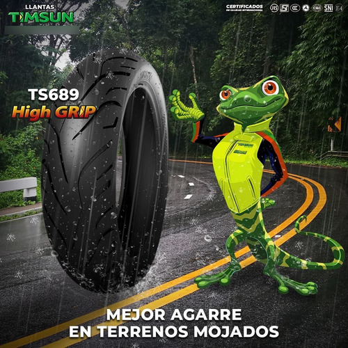 Imagen 4 de 4 de Llanta 130/70-17 Tl Ts689 Timsun Tl Trasera Alto Agarre Hg