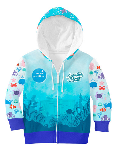 Campera De Egresados Jardin Niños Bajo El Mar Personalizada