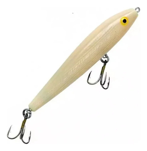 Isca Artificial Rebel T1000 Superfície Jumpin Minnow Bone Cor Branco