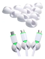 Comprar Organizador De Cables Set X 10 Clips Adhesivo Escritorio Color Negro
