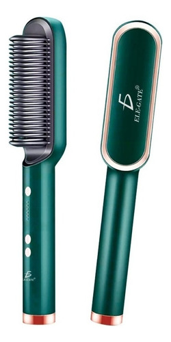 Peine Con Secadora De Pelo Integrada Para Cabello Aliciadora Verde Oscuro