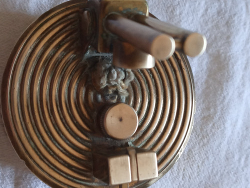 Encendedor De Mesa Art Deco Brilux Dunhill De Bronce Suizo (Usado)