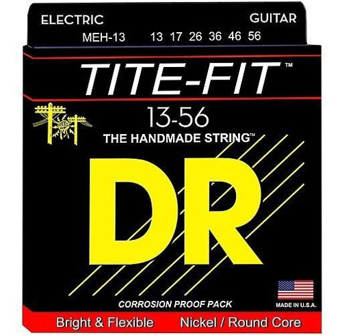 Encordoamento Dr Strings Tite-fit Guitarra 13-56 Mega Heavy