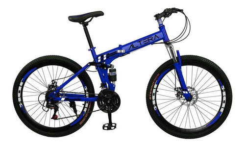 Mountain bike plegable Altera BA MTB-01A  2019 R26 M 21v frenos de disco mecánico cambio Suangin color azul