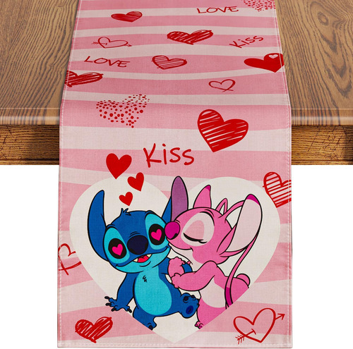 Camino De Mesa Kawaii Stitch Con Diseño De Dibujos Animados