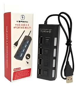 Hub Usb 2.0 Kapbom Ka-h4u 4 Portas Com Led