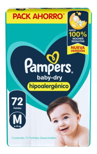 Pampers Baby-dry Hipoalergenico Todos Los Talles