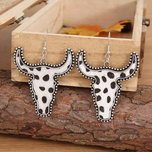 Pendientes Colgantes De Cuero Bohemios Turquesa Hechos A Man