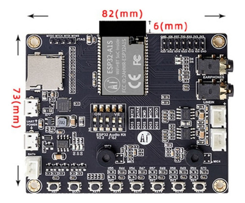 Para N Kit De Áudio Serial Para Wifi Esp32 Aud Portátil