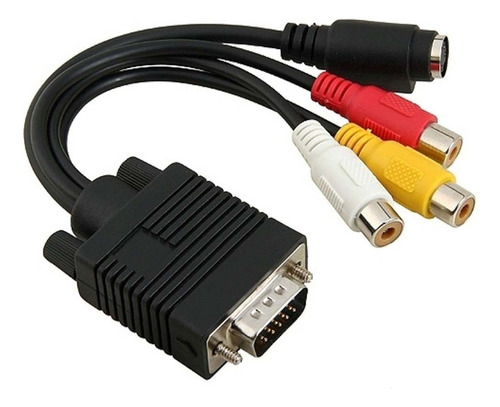 Cable Conversor Vga Svga A S-video 3 Rca Av