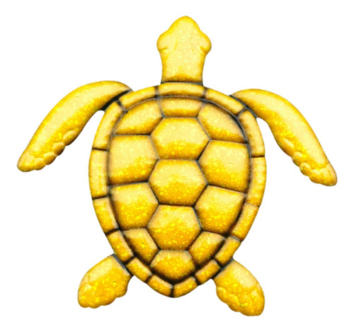Tartaruga De Ferro Arte Da Parede De Arte Pendurada Amarelo