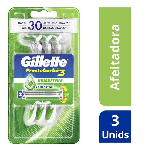 Rastrillos Desechables Gillette Prestobarba3 Sense 3 Piezas