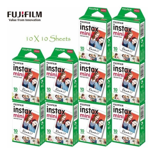 Fujifilm Cartucho Película Fuji Instax Mini 100 Hojas Fotos
