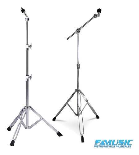Imagen 3 de 11 de Set De Soportes Bateria 4 Fierros + Pedal + Banqueta