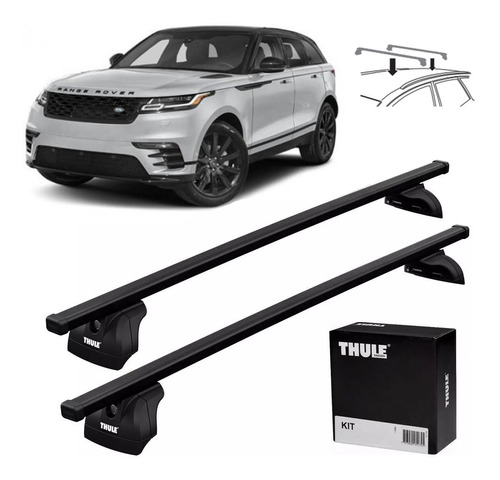 Rack Teto Thule Squarebar Preto Range Rover Velar