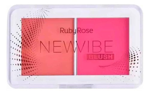 Blush Facial Ruby Rose New Vibe Compacto Paleta Duo Tom Da Maquiagem Cor 11