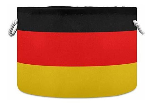 Visesunny Storage Basket Germany Flag Nursery Hamper Canvas 