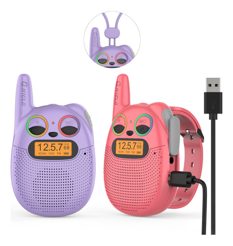 Walkie Talkies Para Ninos Recargables, Regalos De Cumpleanos