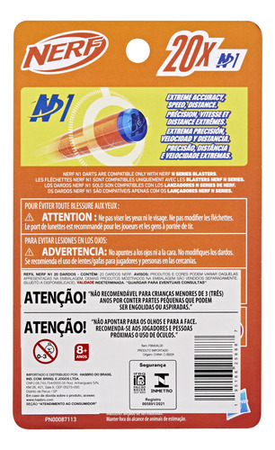 Kit Lançador + Refil - Nerf N Series Lançador Ward 22 Dardos