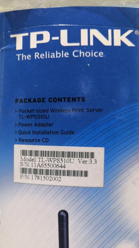 Imagen 3 de 4 de Servidor De Impresión Inalámbrico Tl-wps510u Tp-link 54mbps