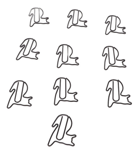 Clips Metálicos Para Papel, 100 Unidades, Con Forma De Gato,