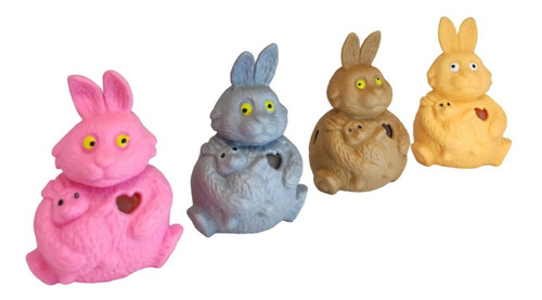 Imagen 3 de 5 de Squishy Conejo Apretable Varios Colores Antiestress