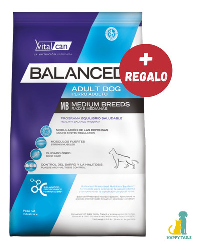 Vital Can Balanced Adulto Mediano X 12 Kg - Envio Gratis Zn