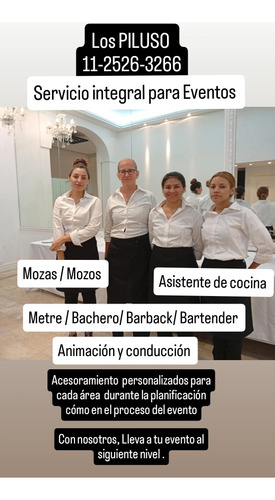 Mozas , Mozos , Asistente De Cocina, Metre , Bartender ,show