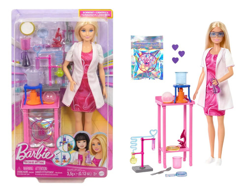 Boneca Barbie Profissões Cientista Experiência Mattel Jcr70