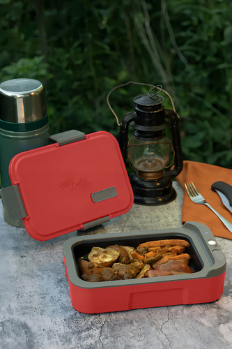 Caja De Almuerzo Caliente Bento Autocalentada Y Calentador D