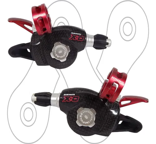 Shifter Sram X0 Triger Redwing 3x9 Carbono -nodari
