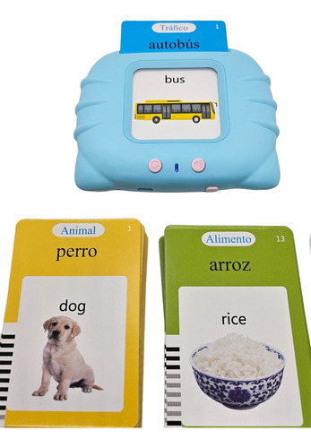 Tarjetas Aprendizaje ,lectura Español-ingles 224 Plabra B13