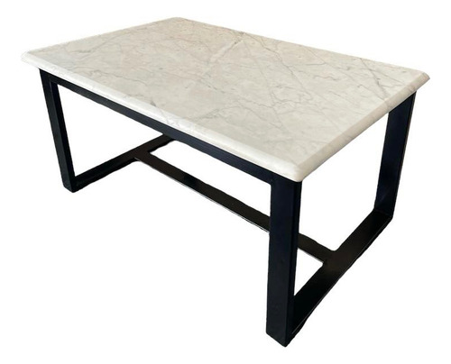 Mesa Ratona En Hierro Y Mármol Carrara. Medida 84x55x45