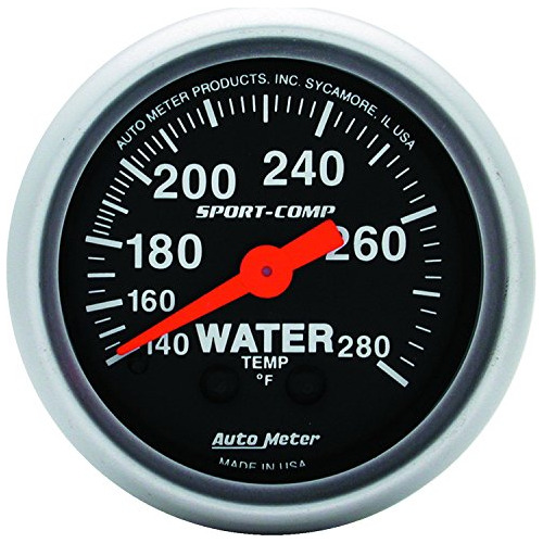 3331 Sport-comp Mechanical Water Temperature Gauge, 2 1...