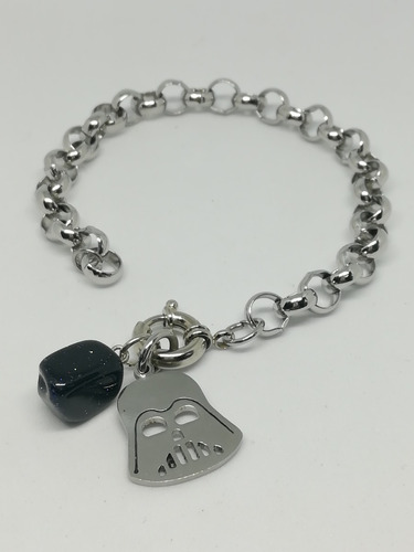 Pulsera Darth Vader Star Wars Acero + Piedra Para Regalo 