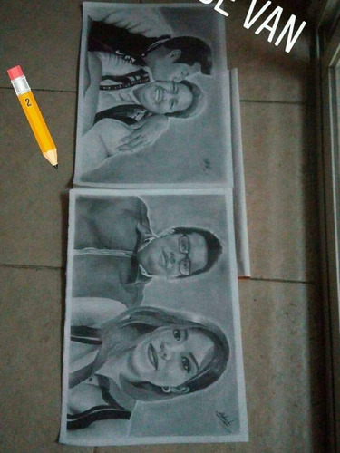 Retratos Artísticos Personalizados A Lápiz
