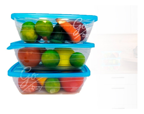 Cocas Multiusos De Plástico Set 3 Pz Alimentos  Envío Gratis