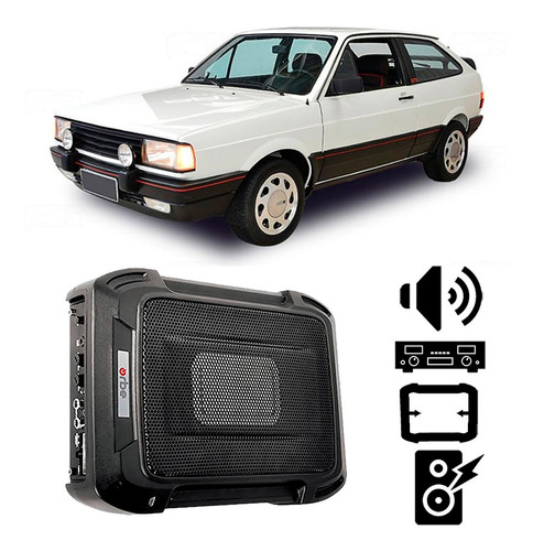 Caixa Som Volkswagen Gol G1 1987 A 1990 350w Rms Amplificada