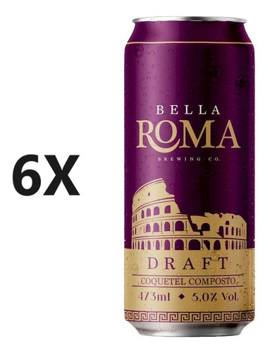 Chopp De Vinho Bella Roma 6x 473 Ml