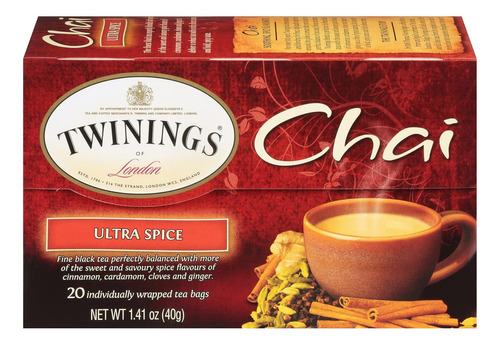 Twining Tea Chai Ultra Spice 20bags Importado Ingles 40g