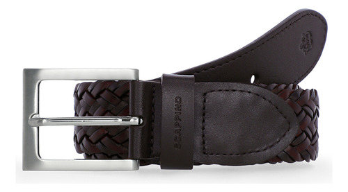 Cinturón Casual Scappino Trenzado Hombre Color Café medio Talla 40